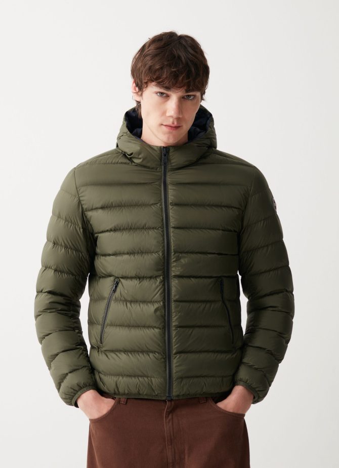 Sporty down jacket with fixed hood - Image 2