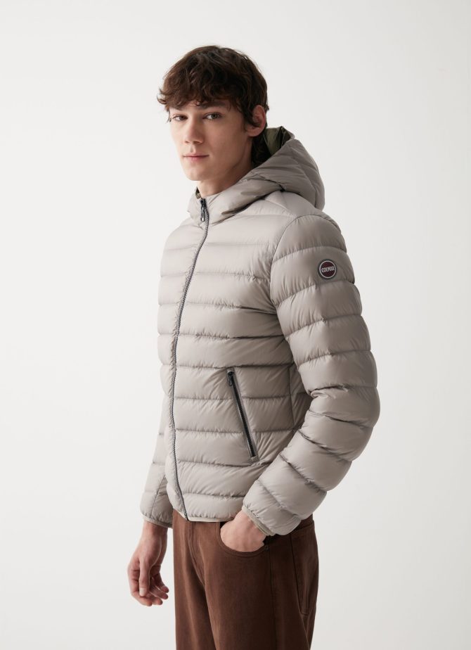 Sporty down jacket with fixed hood - Image 3
