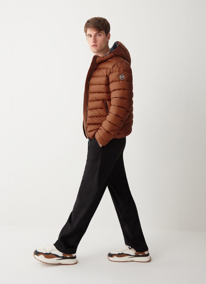 Sporty down jacket with fixed hood - Image 2