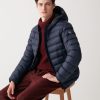 Sporty down jacket with fixed hood