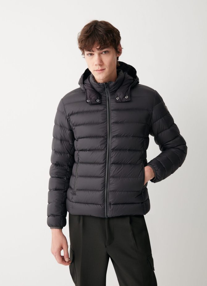 Sporty down jacket with detachable hood - Image 3