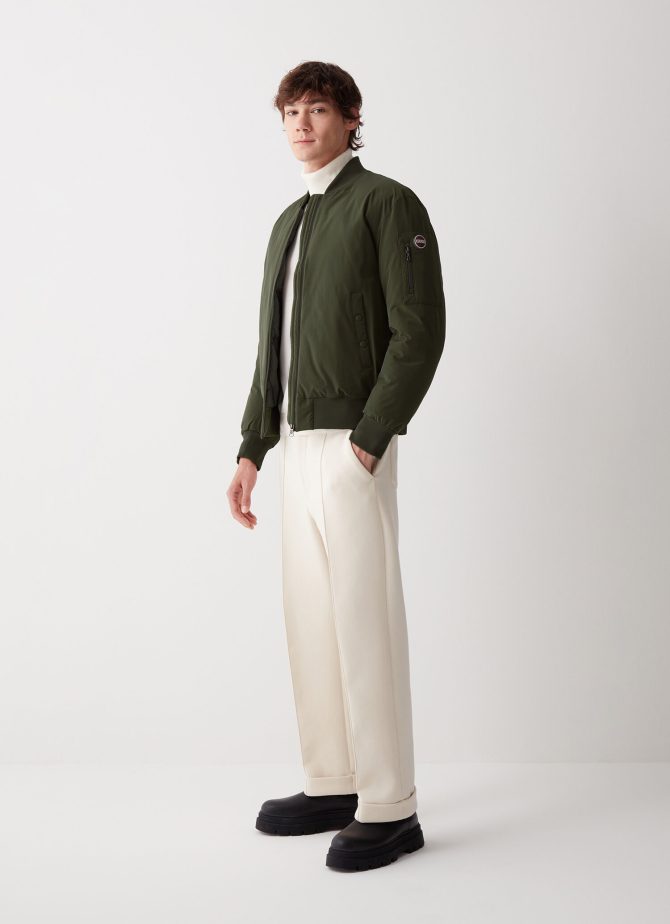 Sporty bomber jacket with ribbed details - Image 3