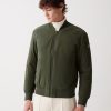 Sporty bomber jacket with ribbed details