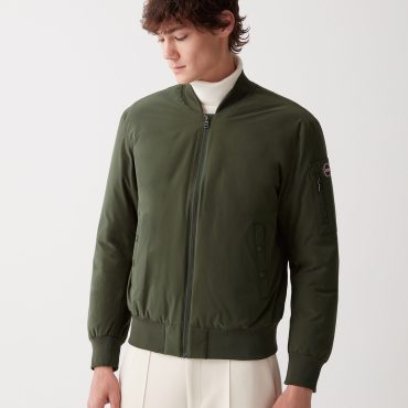 Sporty bomber jacket with ribbed details