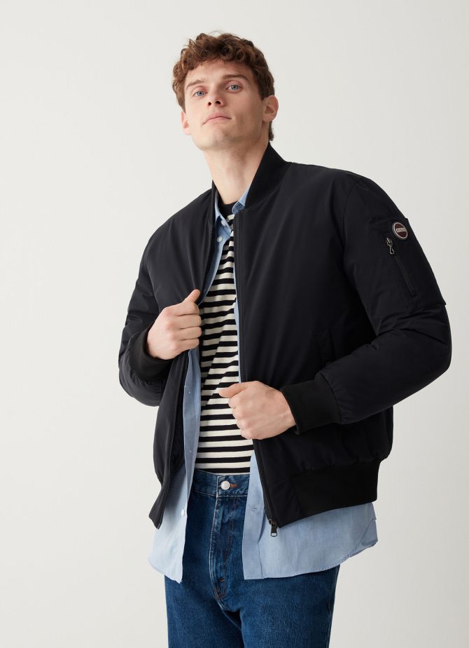 Sporty bomber jacket with ribbed details - Image 3