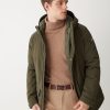 Hooded wool-effect down jacket - Image 2