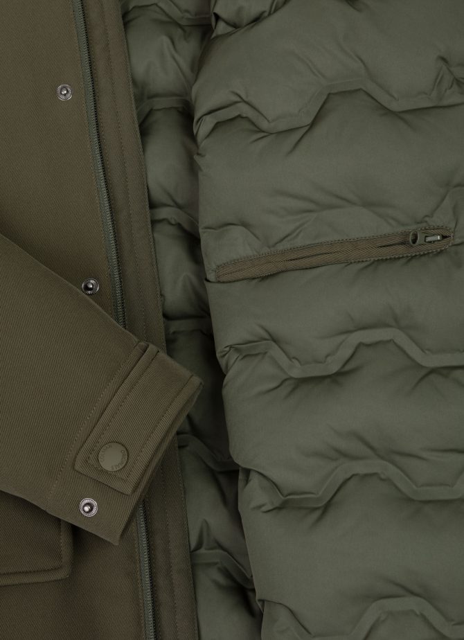 Hooded wool-effect down jacket - Image 6