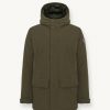 Hooded wool-effect down jacket - Image 4