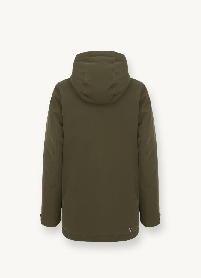 Hooded wool-effect down jacket - Image 5