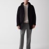 Hooded wool-effect down jacket - Image 3