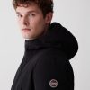 Hooded wool-effect down jacket - Image 2