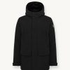 Hooded wool-effect down jacket - Image 4