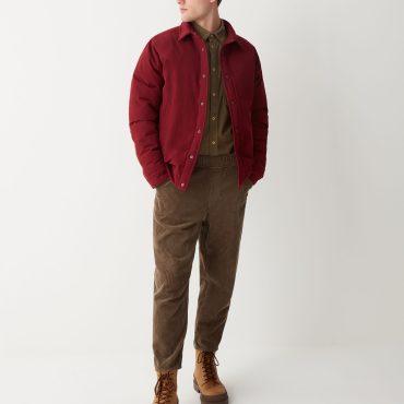 Buttoned wool effect sports jacket
