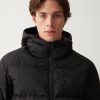 Oversized jacquard down jacket with hood - Image 3
