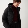 Oversized jacquard down jacket with hood - Image 2
