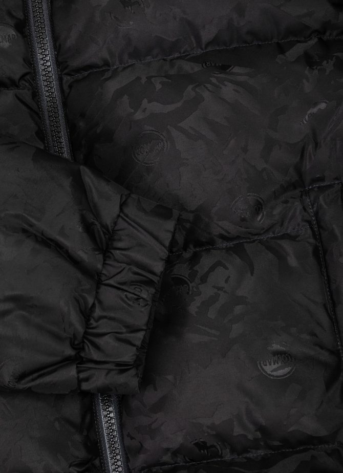 Oversized jacquard down jacket with hood - Image 6