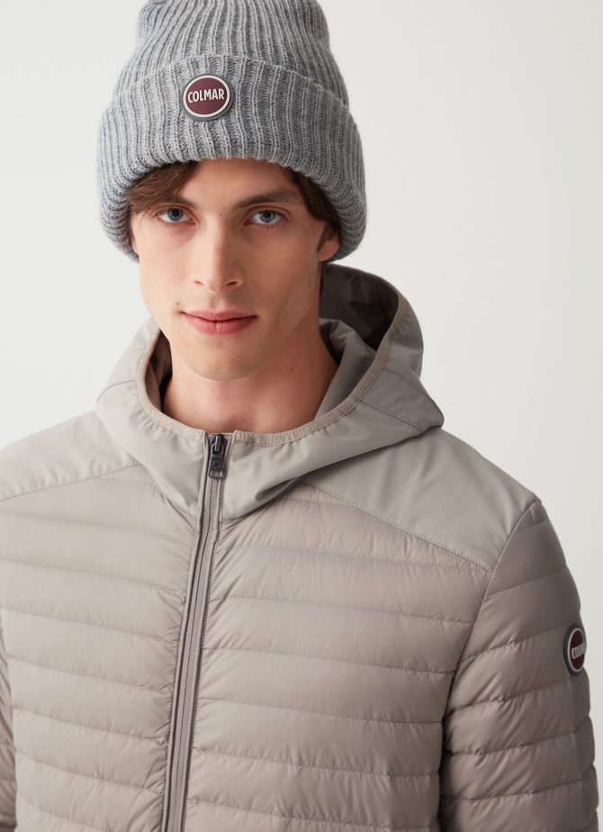 Sporty down jacket with fixed hood - Image 3