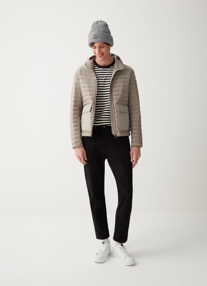 Sporty down jacket with fixed hood - Image 2