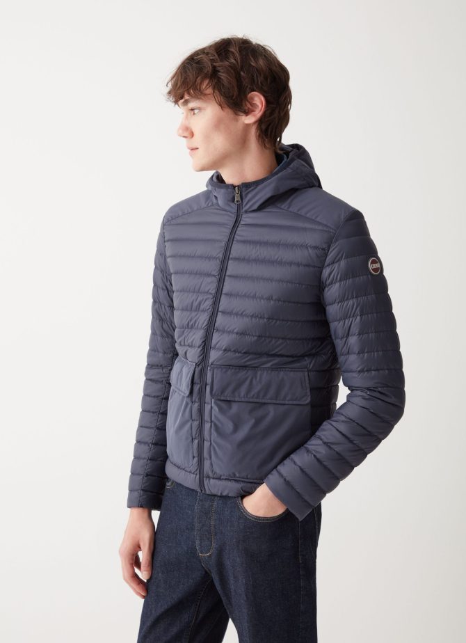 Sporty down jacket with fixed hood - Image 3