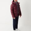 Sporty waxed down jacket with fixed hood - Image 3
