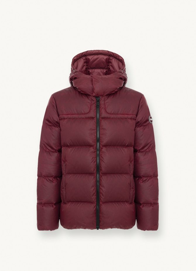 Sporty waxed down jacket with fixed hood - Image 4