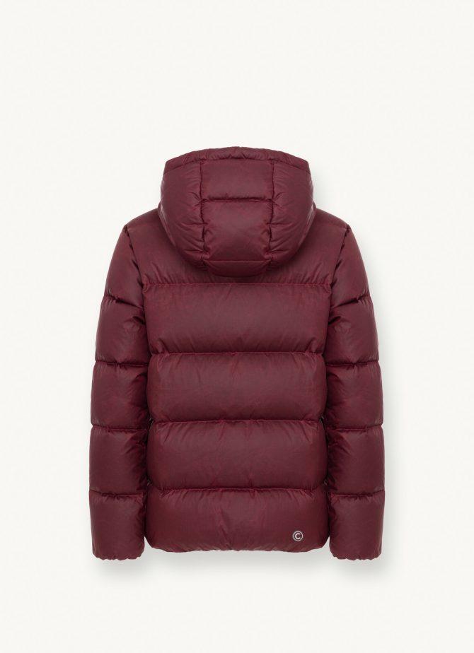 Sporty waxed down jacket with fixed hood - Image 5