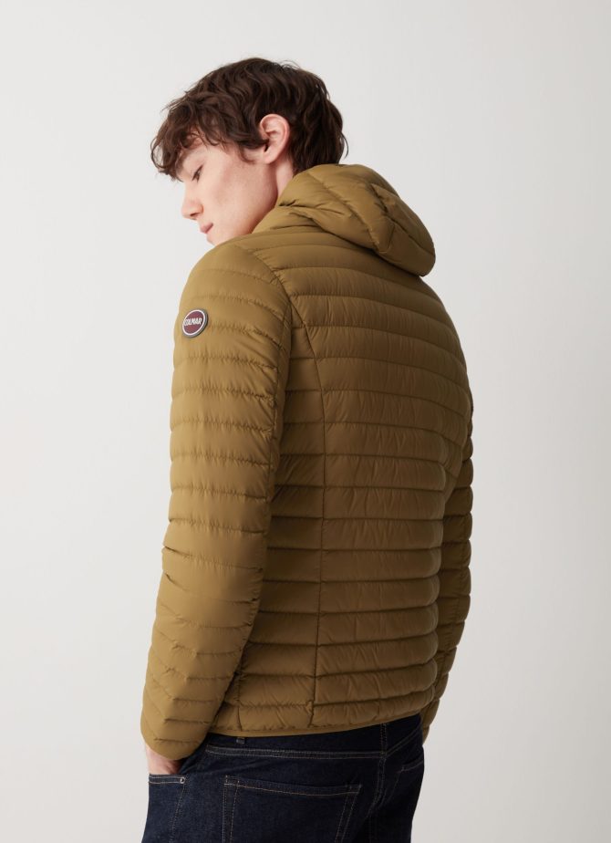 Opaque autumn down jacket with hood - Image 3