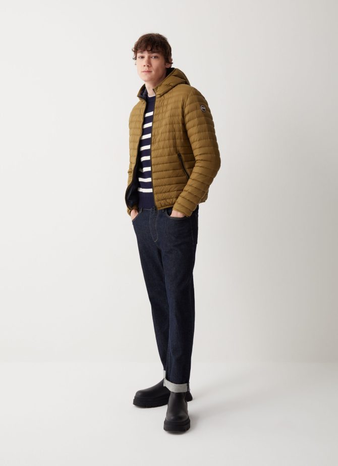 Opaque autumn down jacket with hood - Image 2