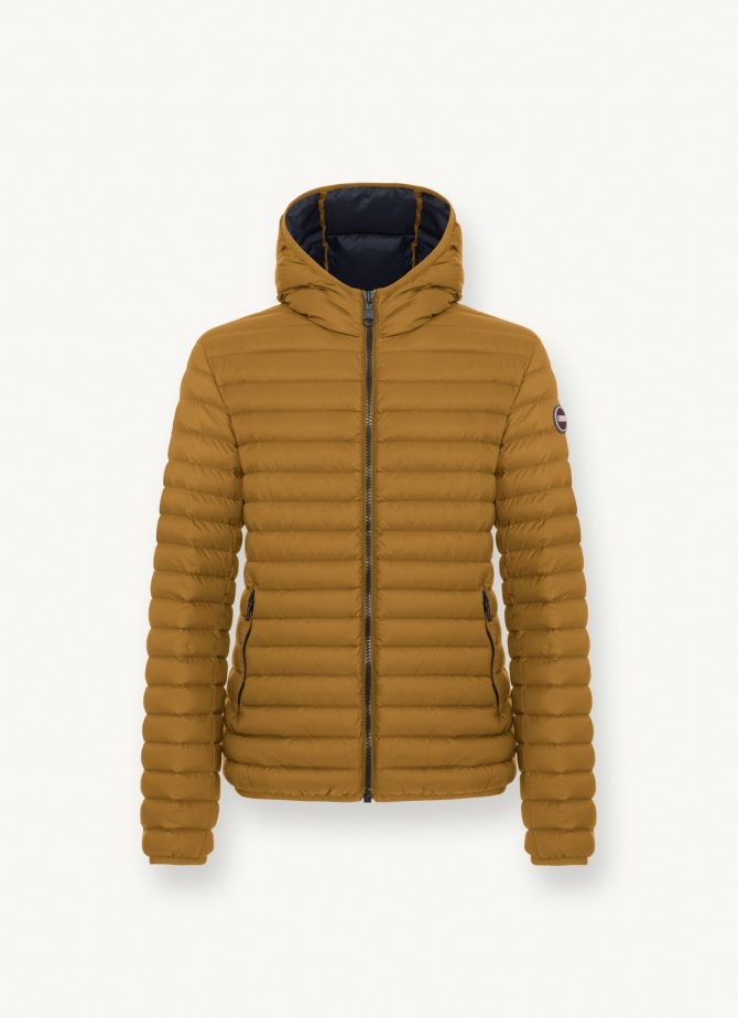 Opaque autumn down jacket with hood - Image 4