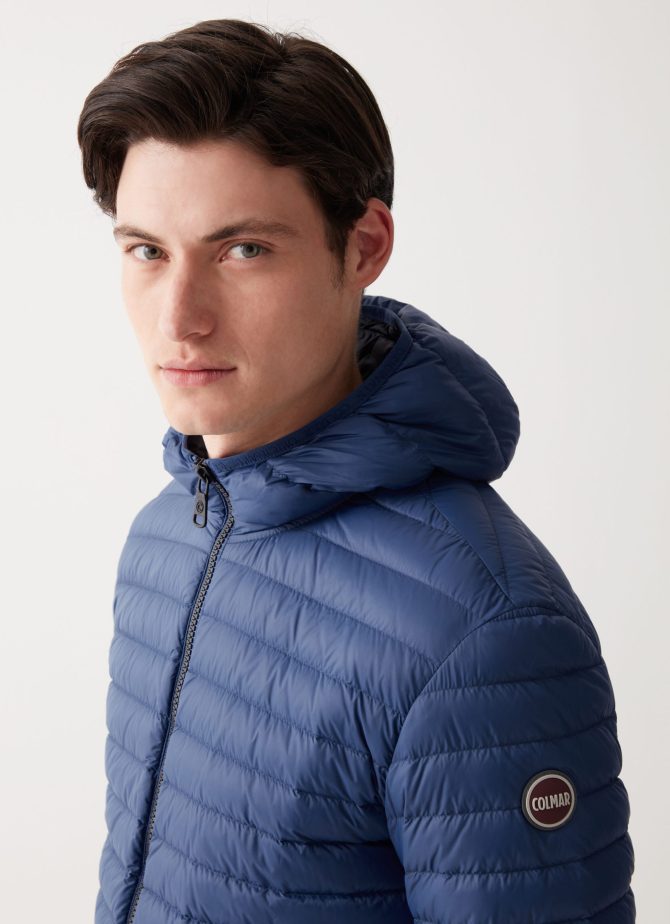 Opaque autumn down jacket with hood - Image 2