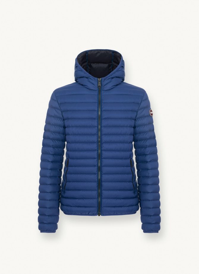 Opaque autumn down jacket with hood - Image 4