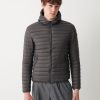 Opaque autumn down jacket with hood - Image 3