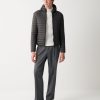 Opaque autumn down jacket with hood