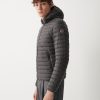 Opaque autumn down jacket with hood - Image 2