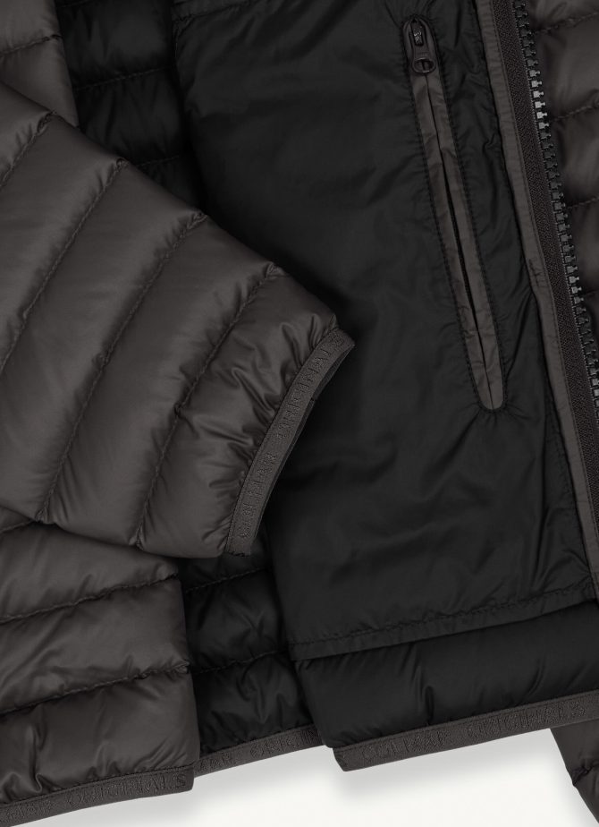 Opaque autumn down jacket with hood - Image 6