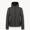 Opaque autumn down jacket with hood - Image 4