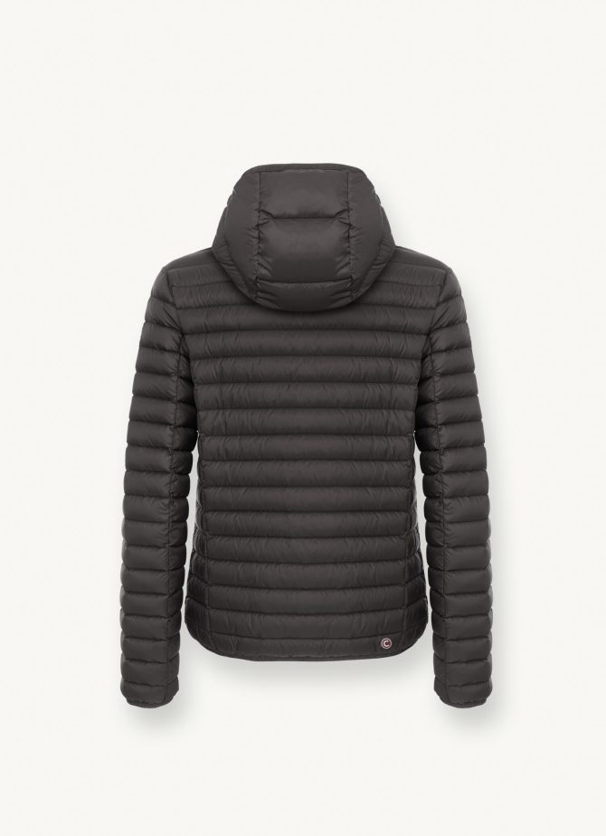 Opaque autumn down jacket with hood - Image 5