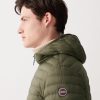 Opaque autumn down jacket with hood - Image 3