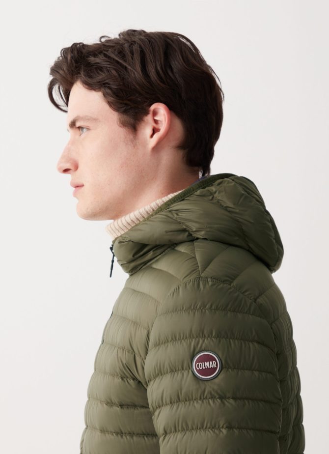 Opaque autumn down jacket with hood - Image 3