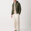 Opaque autumn down jacket with hood