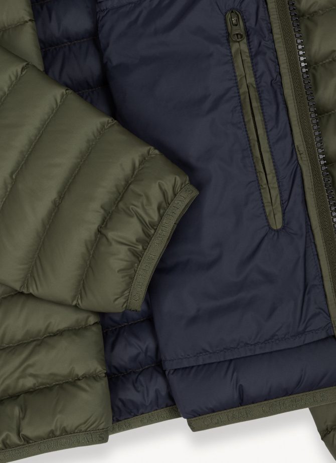 Opaque autumn down jacket with hood - Image 6