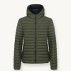 Opaque autumn down jacket with hood - Image 4