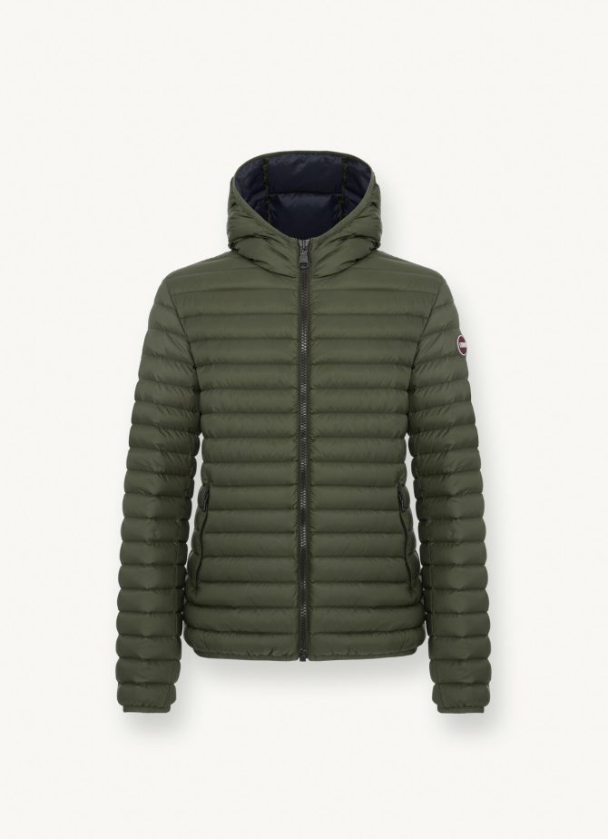 Opaque autumn down jacket with hood - Image 4