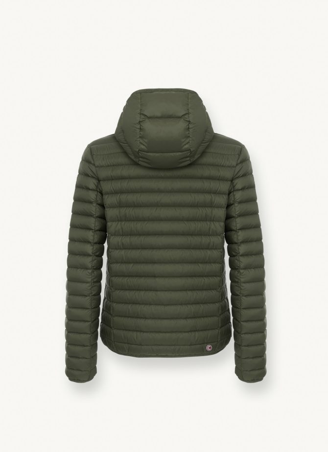 Opaque autumn down jacket with hood - Image 5
