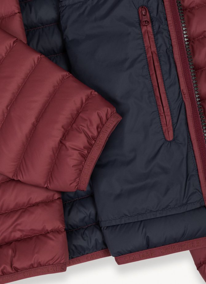 Opaque autumn down jacket with hood - Image 6