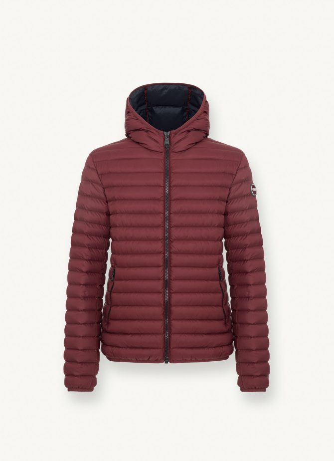 Opaque autumn down jacket with hood - Image 4