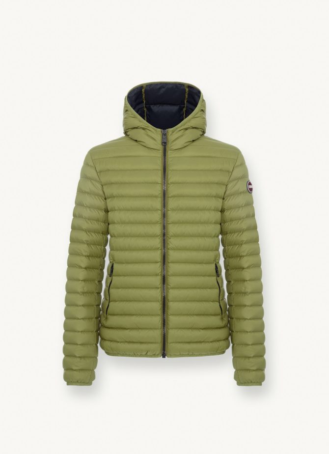 Opaque autumn down jacket with hood - Image 4