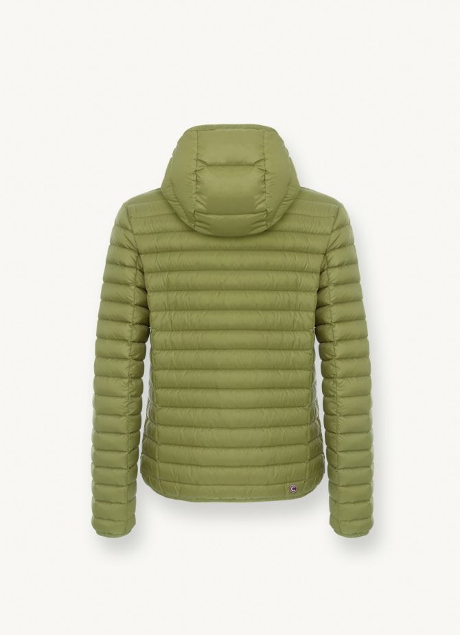 Opaque autumn down jacket with hood - Image 5