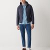 Opaque autumn down jacket with hood - Image 2