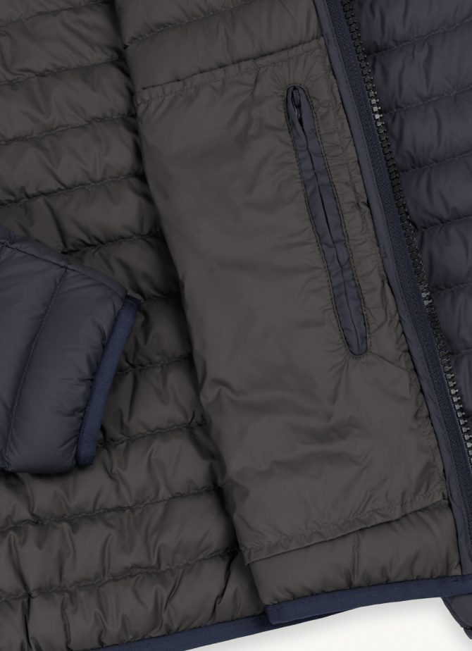 Opaque autumn down jacket with hood - Image 6